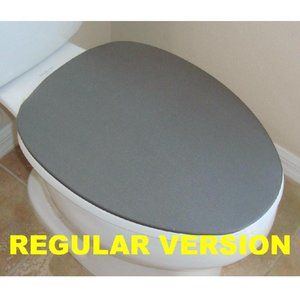 Spandex Fabric Lid Cover toilet SEAT Round & Elongated HandMade USA - Gray